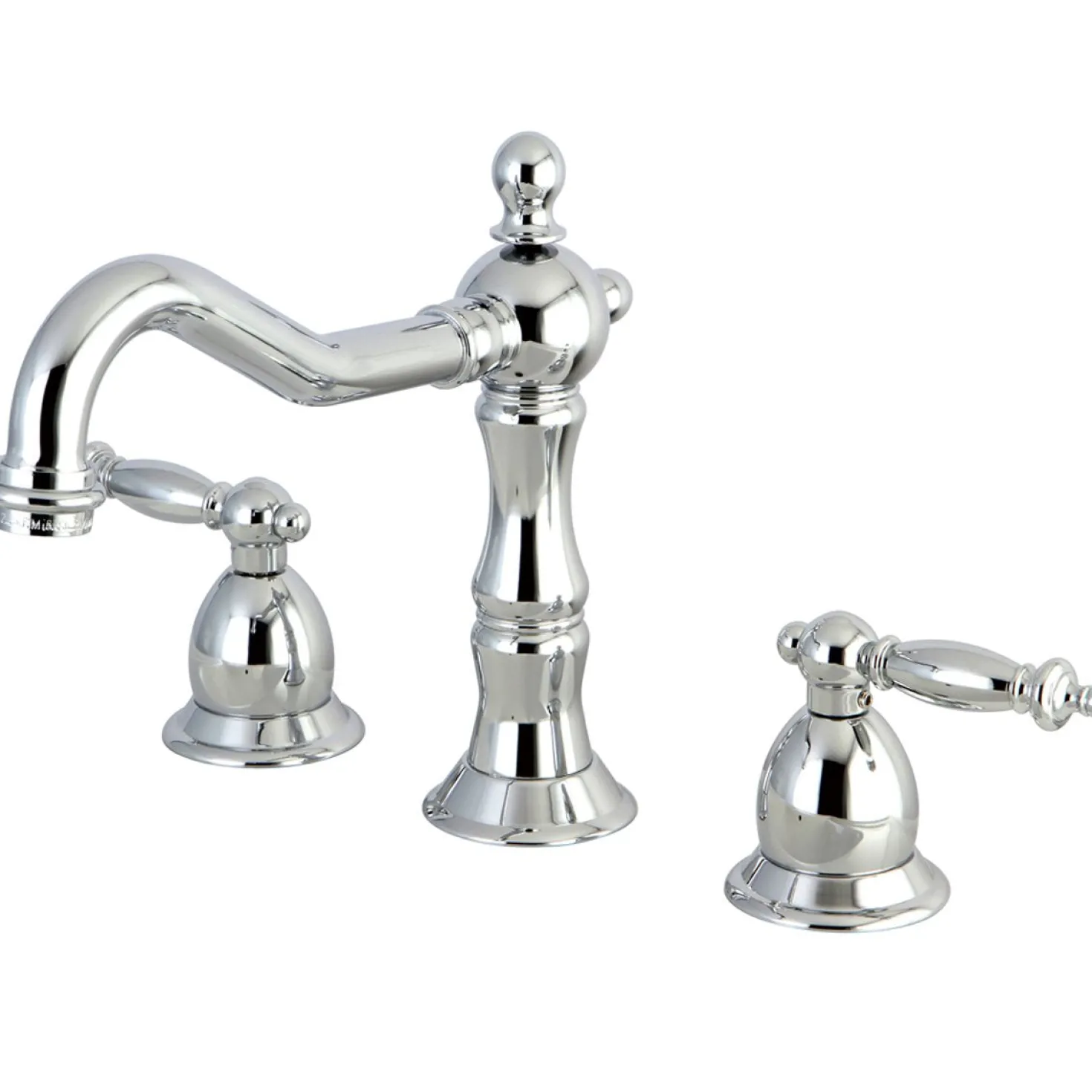 Kingston Brass Classic Heritage Two Handle Deck Mount 8" to 14" Widespread Lavatory Faucet with Brass Pop-up