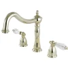 Kingston Brass Classic Roman Tub Filler with Tranlucent Handles