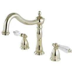 Kingston Brass Classic Roman Tub Filler with Tranlucent Handles