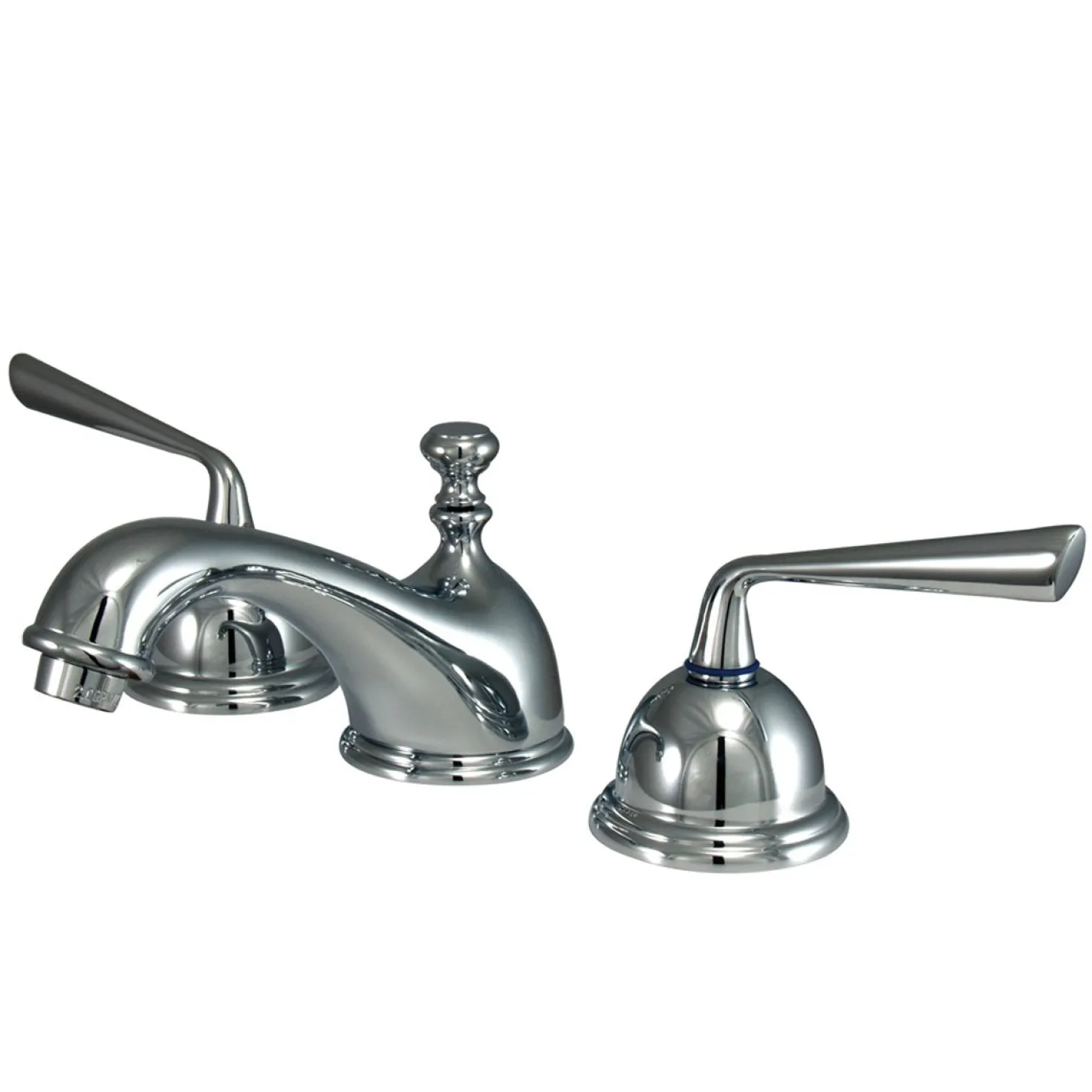 Kingston Brass Classic Silver Sage Two Handle 8" to 16" Widespread Lavatory Faucet with Brass Pop-up