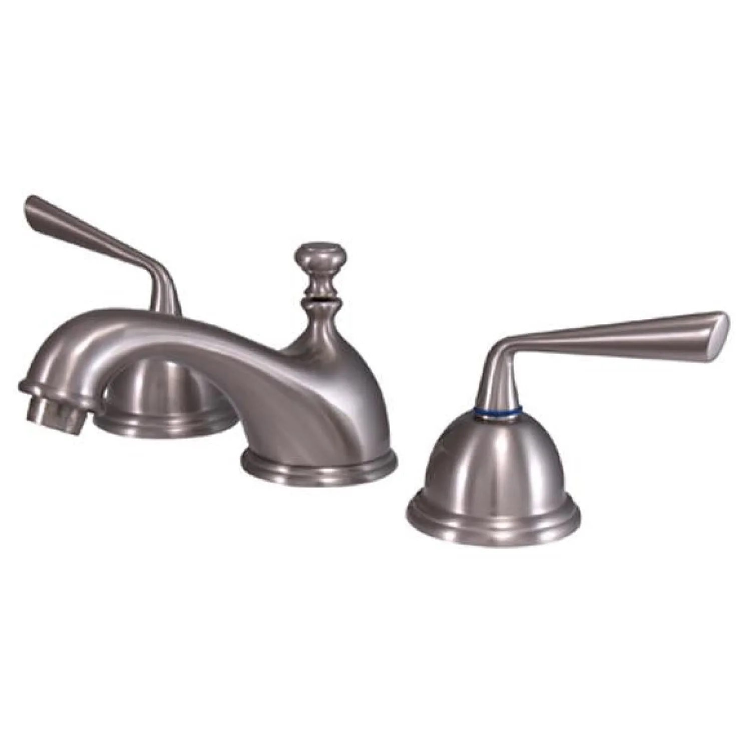 Kingston Brass Classic Silver Sage Two Handle 8" to 16" Widespread Lavatory Faucet with Brass Pop-up
