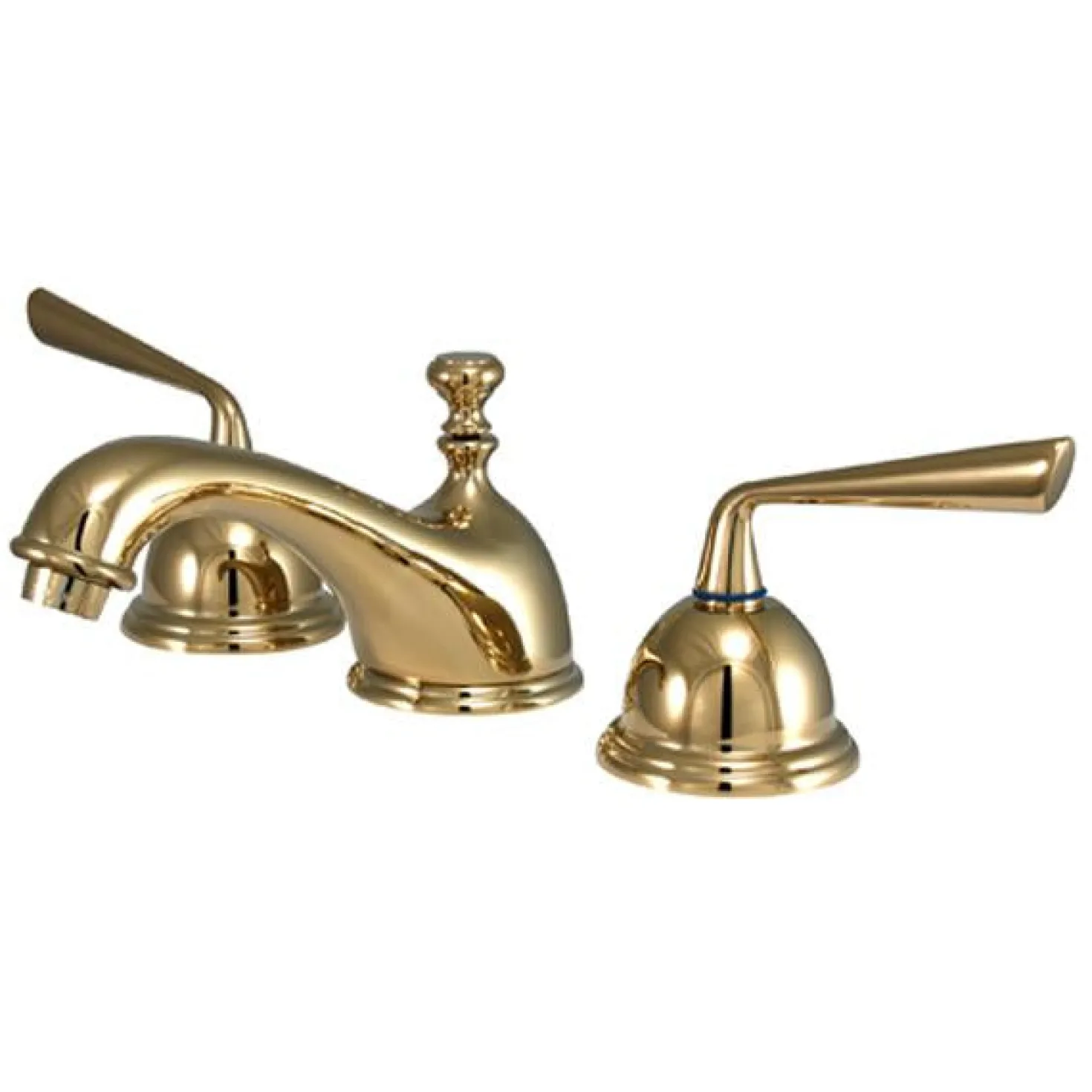 Kingston Brass Classic Silver Sage Two Handle 8" to 16" Widespread Lavatory Faucet with Brass Pop-up