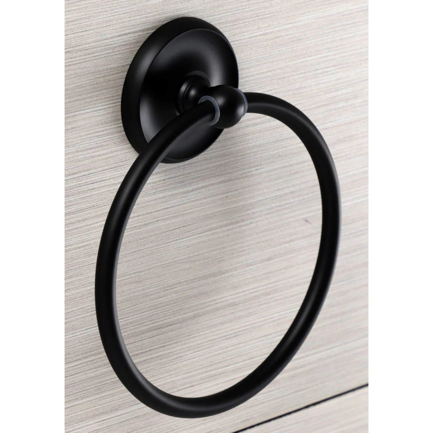 Kingston Brass Classic Towel Ring in Matte Black