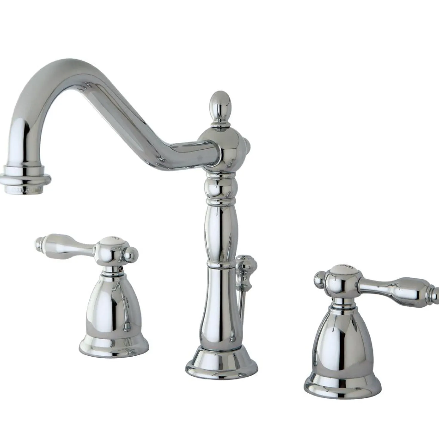 Kingston Brass Classic Tudor Widespread Lavatory Faucet with Brass Pop-up