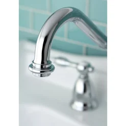 Kingston Brass Classic Tudor Widespread Lavatory Faucet with Brass Pop-up