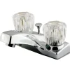 Kingston Brass Columbia Two Handle 4" Centerset Lavatory Faucet in Polished Chrome with Brass Pop-up