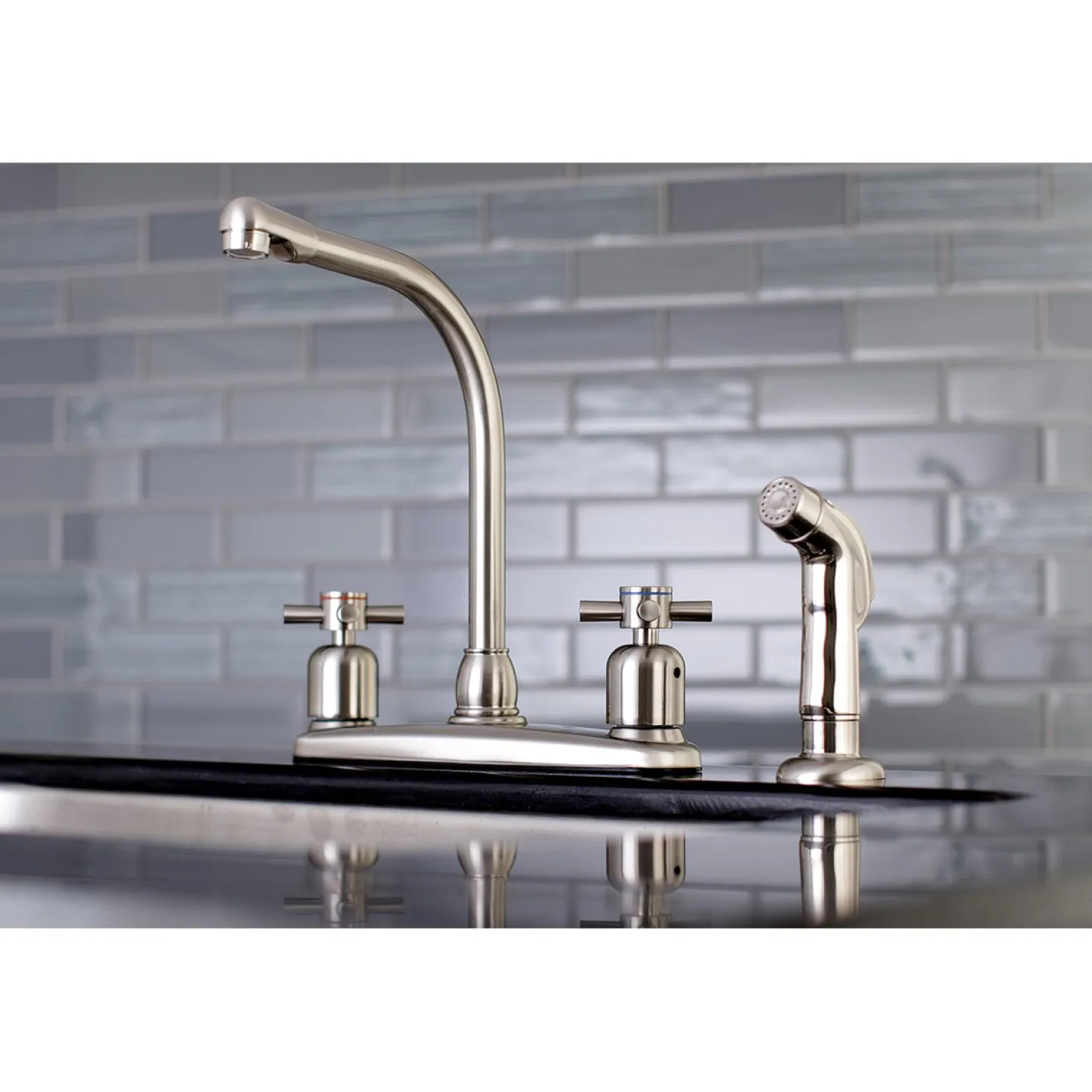 Kingston Brass Concord Centerset 4-Hole Kitchen Faucet