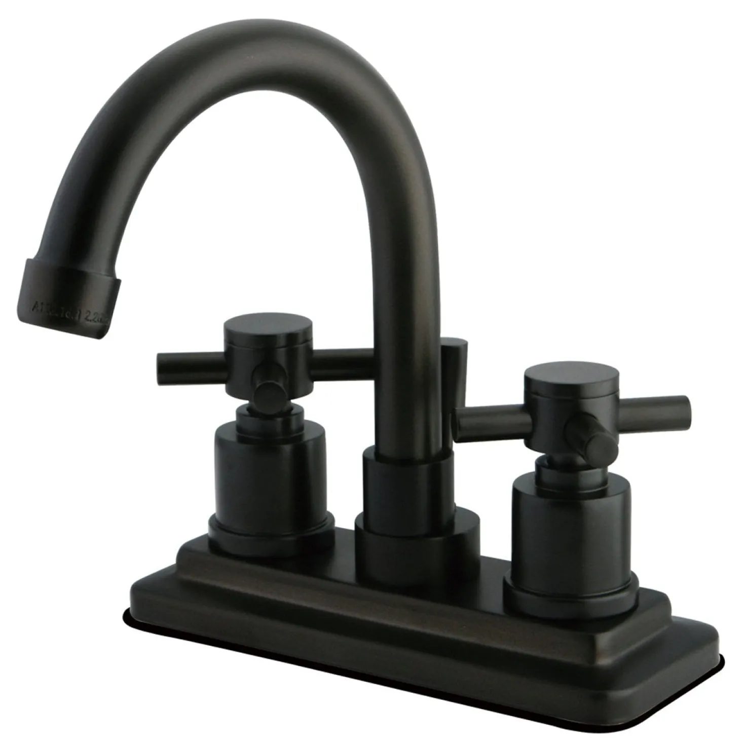 Kingston Brass Concord 4" Centerset Two Handle Three Hole Lavatory Faucet with Brass Pop-up
