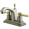 Kingston Brass Concord 4" Centerset Lavatory Faucet with Brass Pop-up and Two Handle