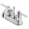 Kingston Brass Concord Deck Mount 4" Centerset Bathroom Faucet with Pop-Up Drain