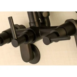 Kingston Brass Concord Deck Mount Wall Mount Tub Filler with Hand Shower