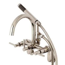 Kingston Brass Concord Deck Mount Wall Mount Tub Filler with Hand Shower