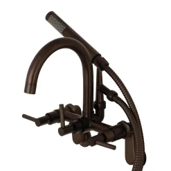 Kingston Brass Concord Deck Mount Wall Mount Tub Filler with Hand Shower