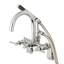 Kingston Brass Concord Deck Mount Wall Mount Tub Filler with Hand Shower