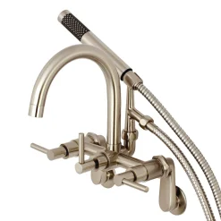 Kingston Brass Concord Deck Mount Wall Mount Tub Filler with Hand Shower