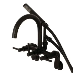 Kingston Brass Concord Deck Mount Wall Mount Tub Filler with Hand Shower