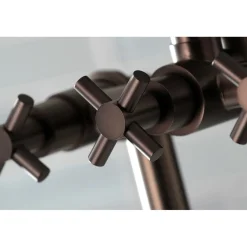 Kingston Brass Concord Deck Mount 2-Hole Tub Filler with Hand Shower