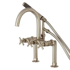 Kingston Brass Concord Deck Mount 2-Hole Tub Filler with Hand Shower