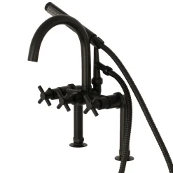 Kingston Brass Concord Deck Mount 2-Hole Tub Filler with Hand Shower