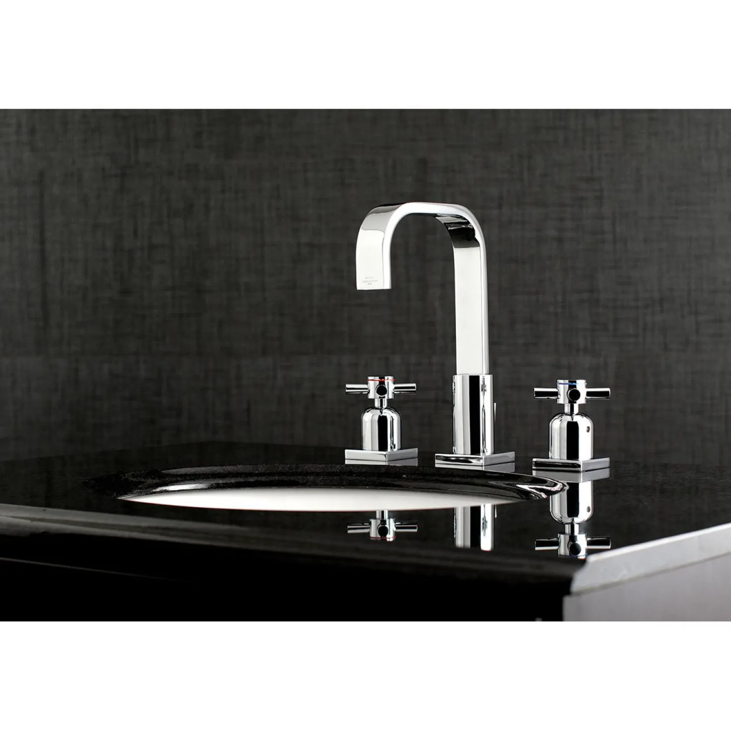 Kingston Brass Concord Fauceture Deck Mount 8-Inch Widespread Bathroom Faucet