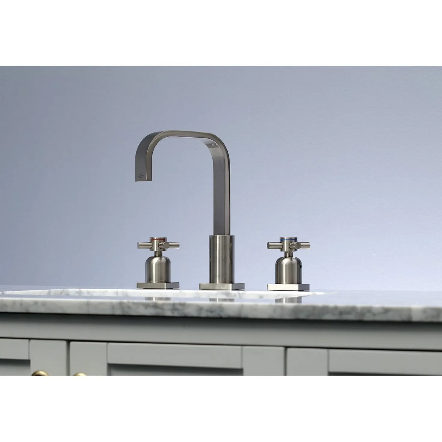 Kingston Brass Concord Fauceture Deck Mount 8-Inch Widespread Bathroom Faucet