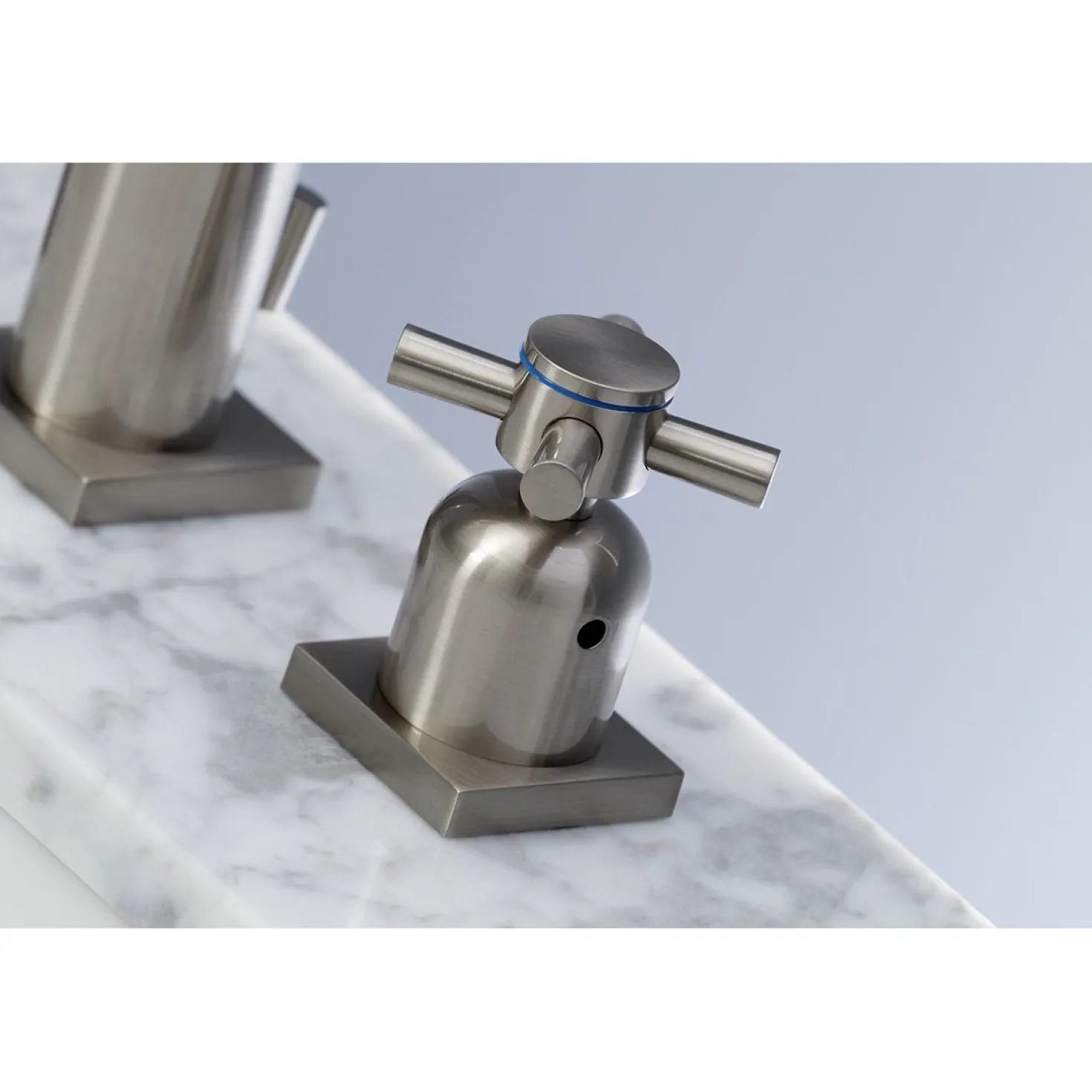Kingston Brass Concord Fauceture Deck Mount 8-Inch Widespread Bathroom Faucet