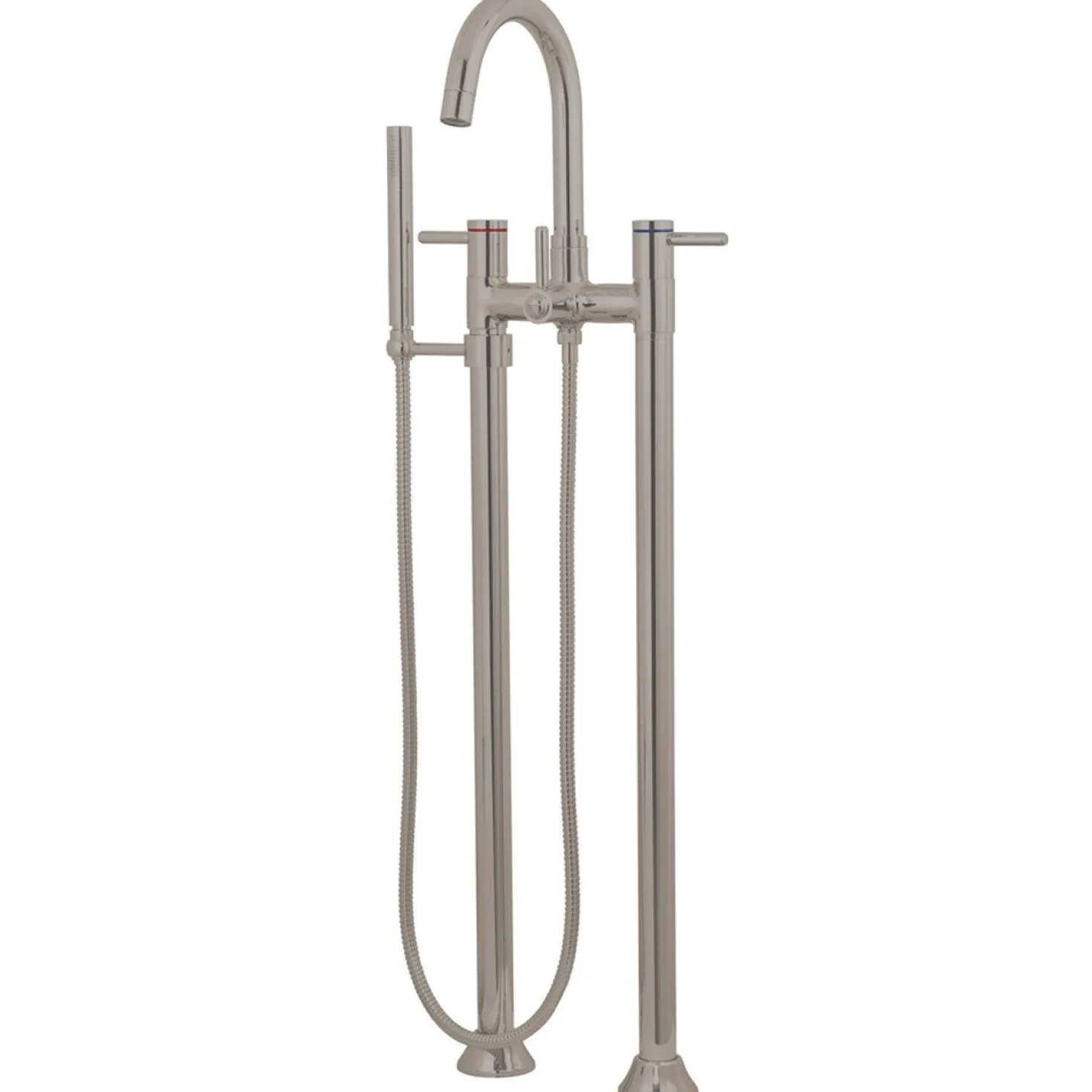 Kingston Brass Concord Floor Mount Freestanding Tub Filler with Hand Shower