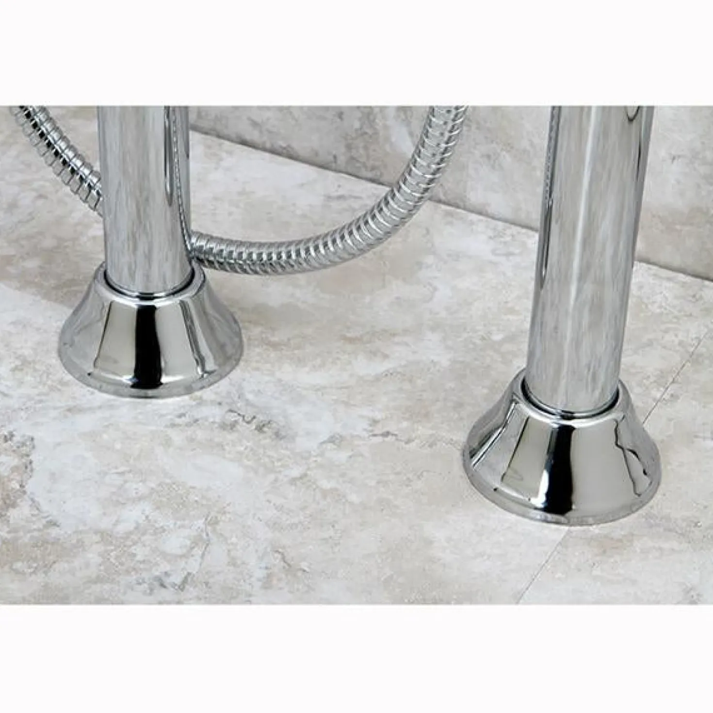 Kingston Brass Concord Floor Mount Freestanding Tub Filler with Hand Shower