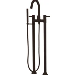 Kingston Brass Concord Floor Mount Freestanding Tub Filler with Hand Shower