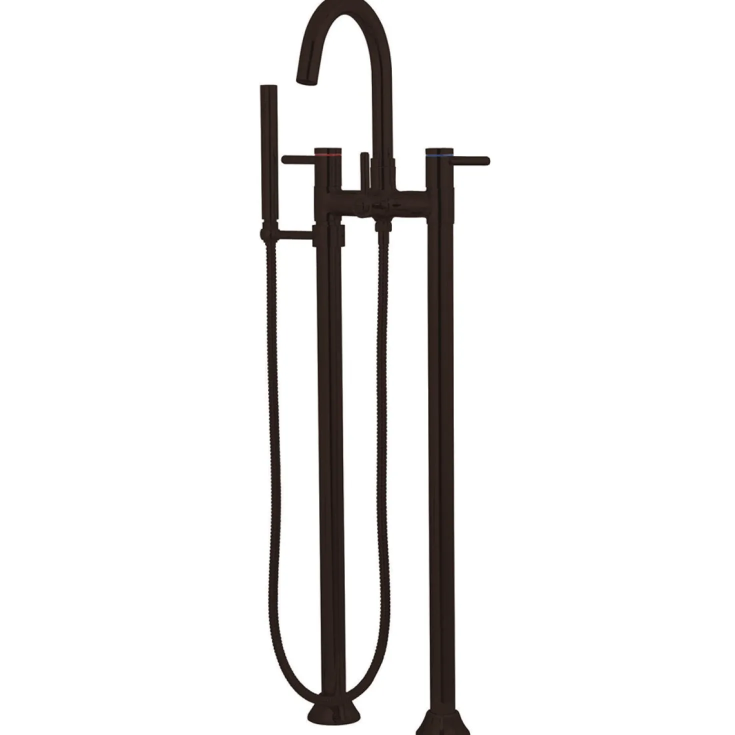 Kingston Brass Concord Floor Mount Freestanding Tub Filler with Hand Shower