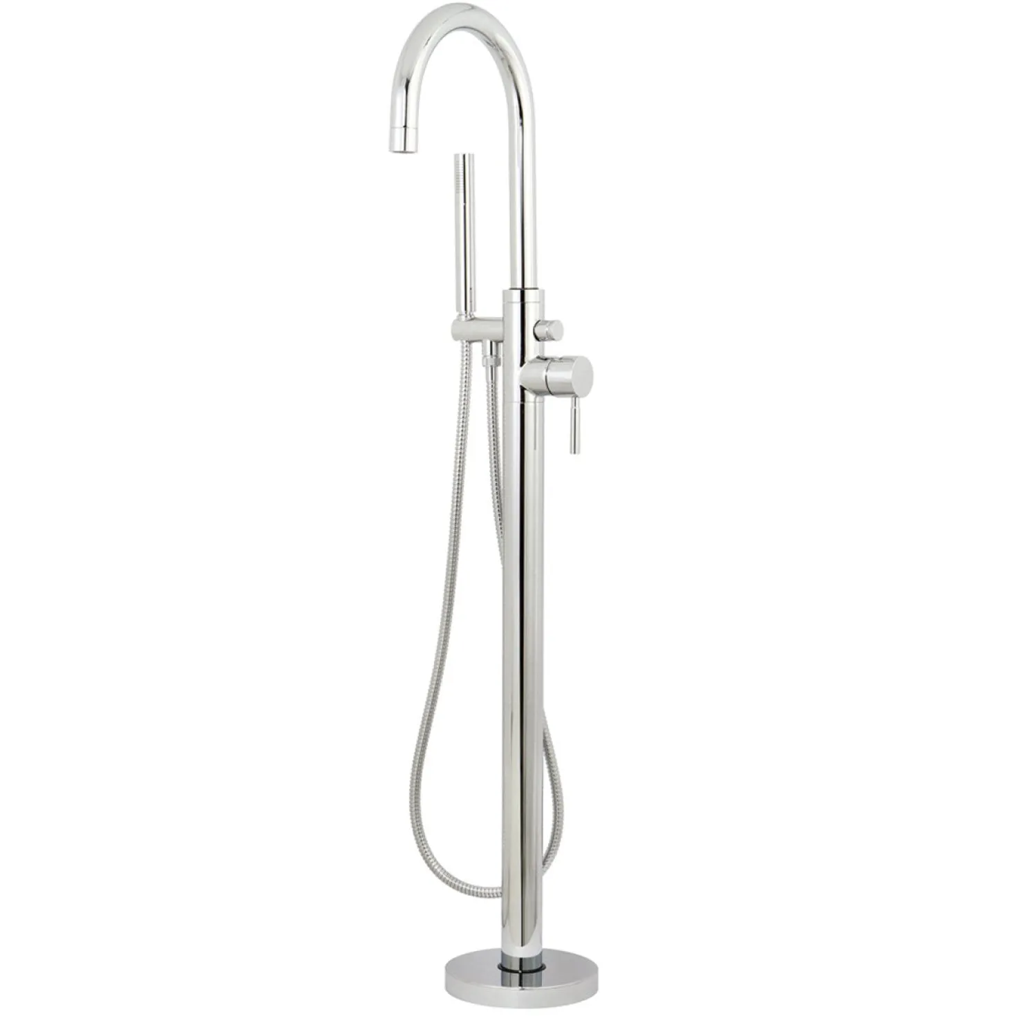 Kingston Brass Concord Floor Mount Tub Filler with Hand Shower