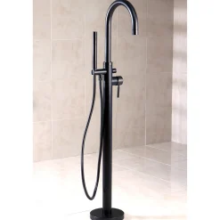Kingston Brass Concord Floor Mount Tub Filler with Hand Shower