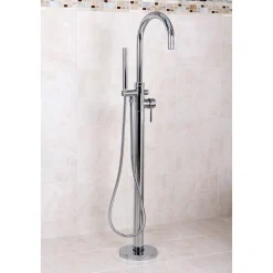 Kingston Brass Concord Floor Mount Tub Filler with Hand Shower