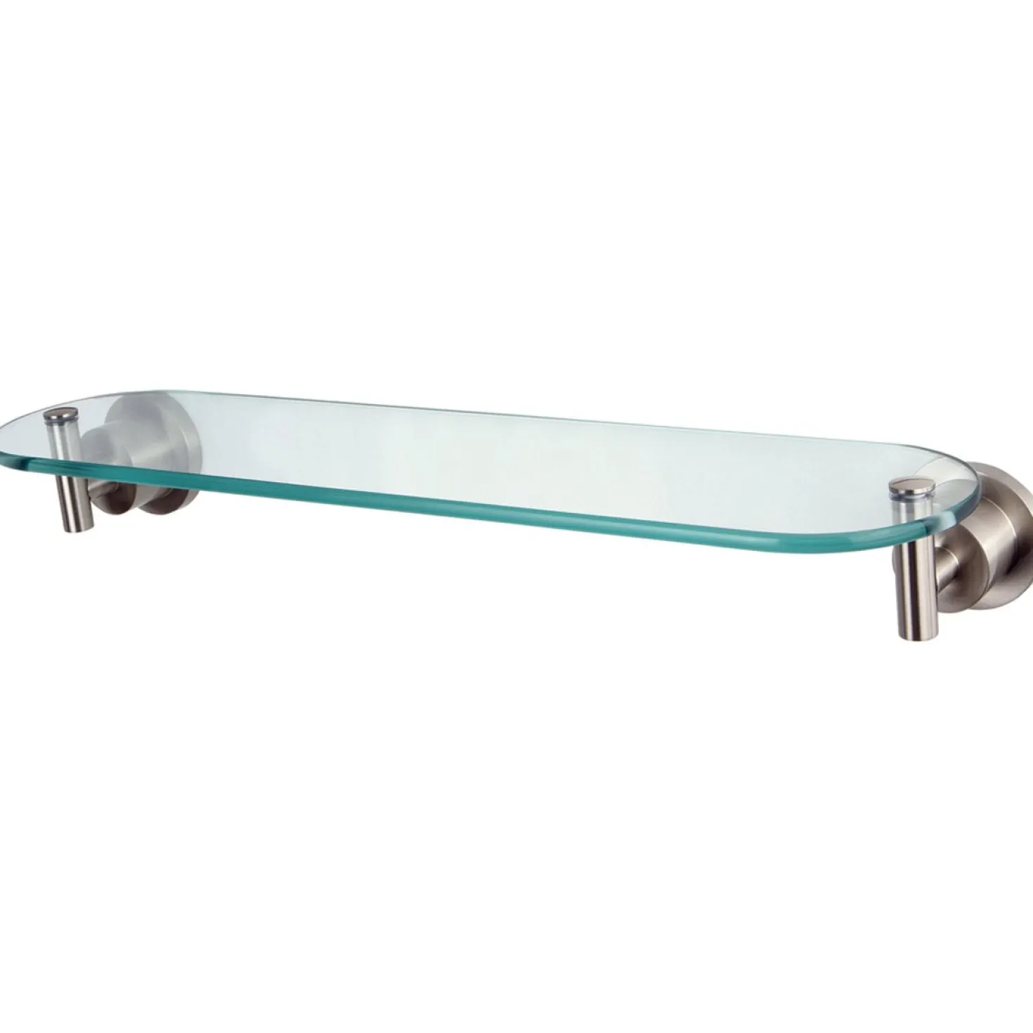 Kingston Brass Concord Glass Shelf in Satin Nickel