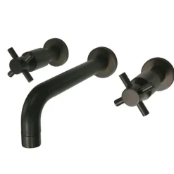 Kingston Brass Concord 2-Handle 3-Hole Wall Mount Bathroom Faucet