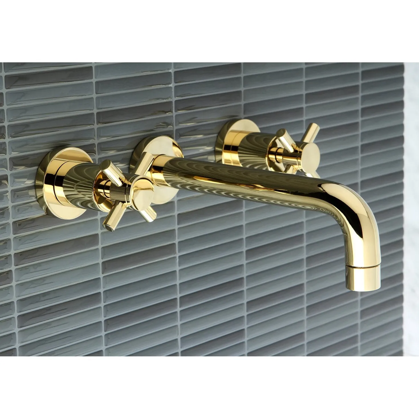 Kingston Brass Concord 2-Handle 3-Hole Wall Mount Bathroom Faucet