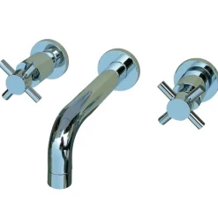 Kingston Brass Concord 2-Handle 3-Hole Wall Mount Bathroom Faucet