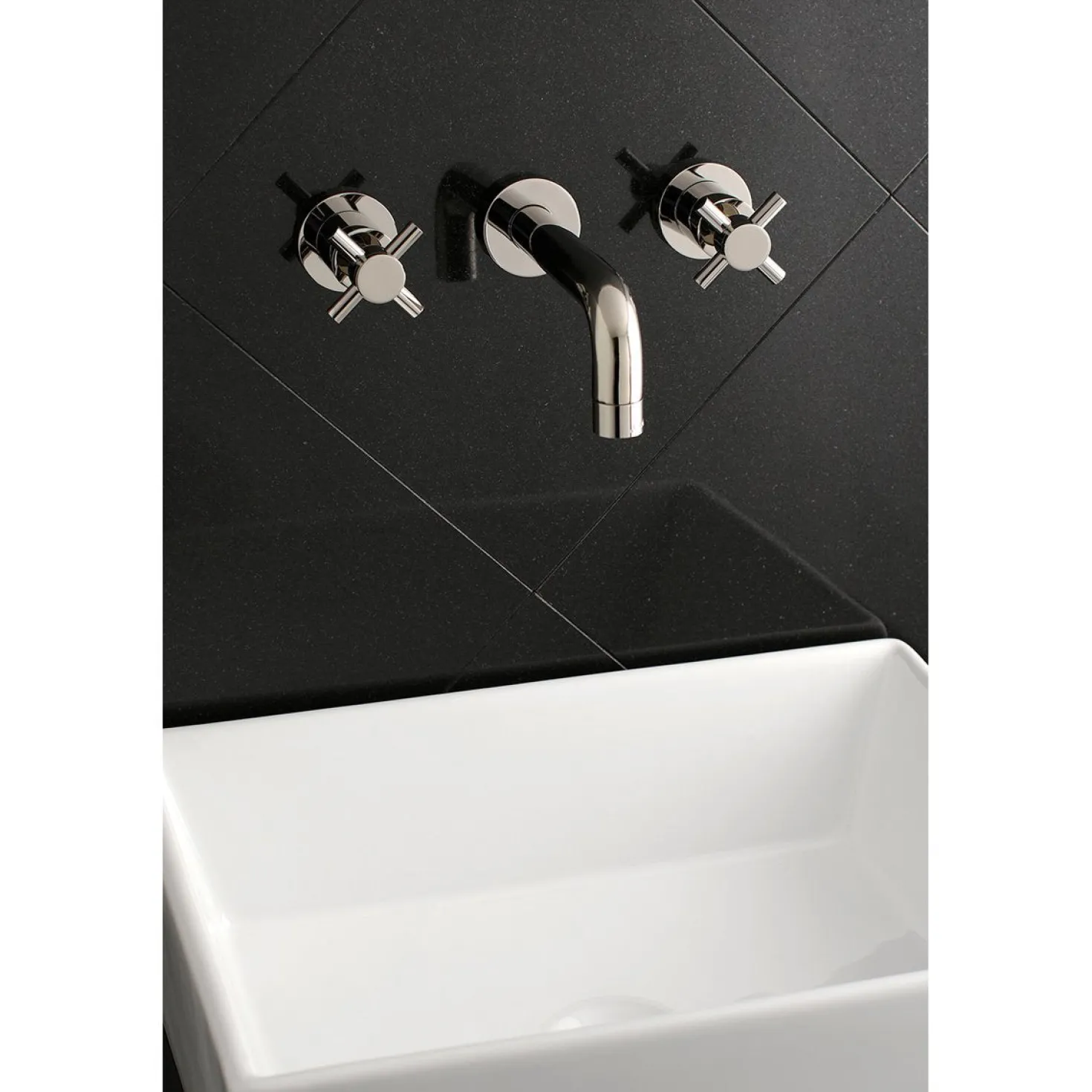 Kingston Brass Concord 2-Handle 3-Hole Wall Mount Bathroom Faucet