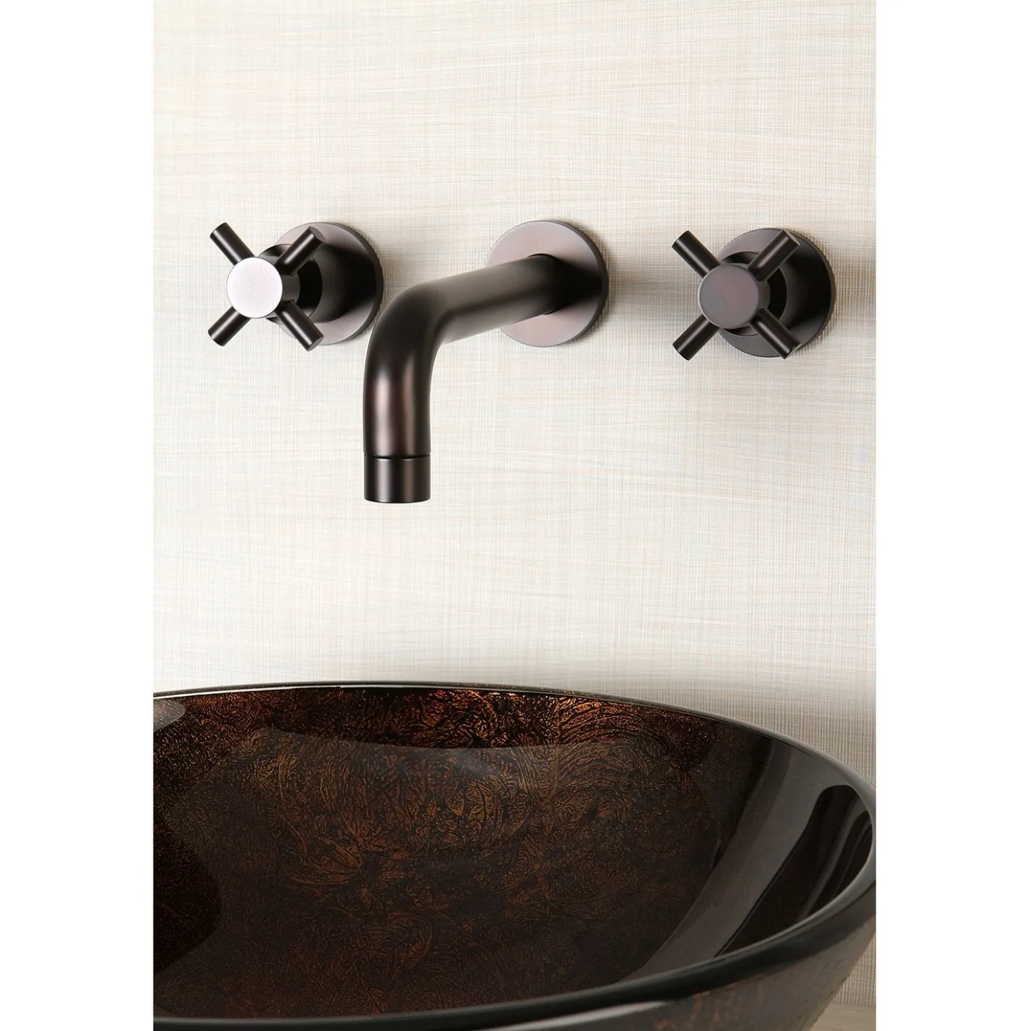 Kingston Brass Concord 2-Handle 3-Hole Wall Mount Bathroom Faucet