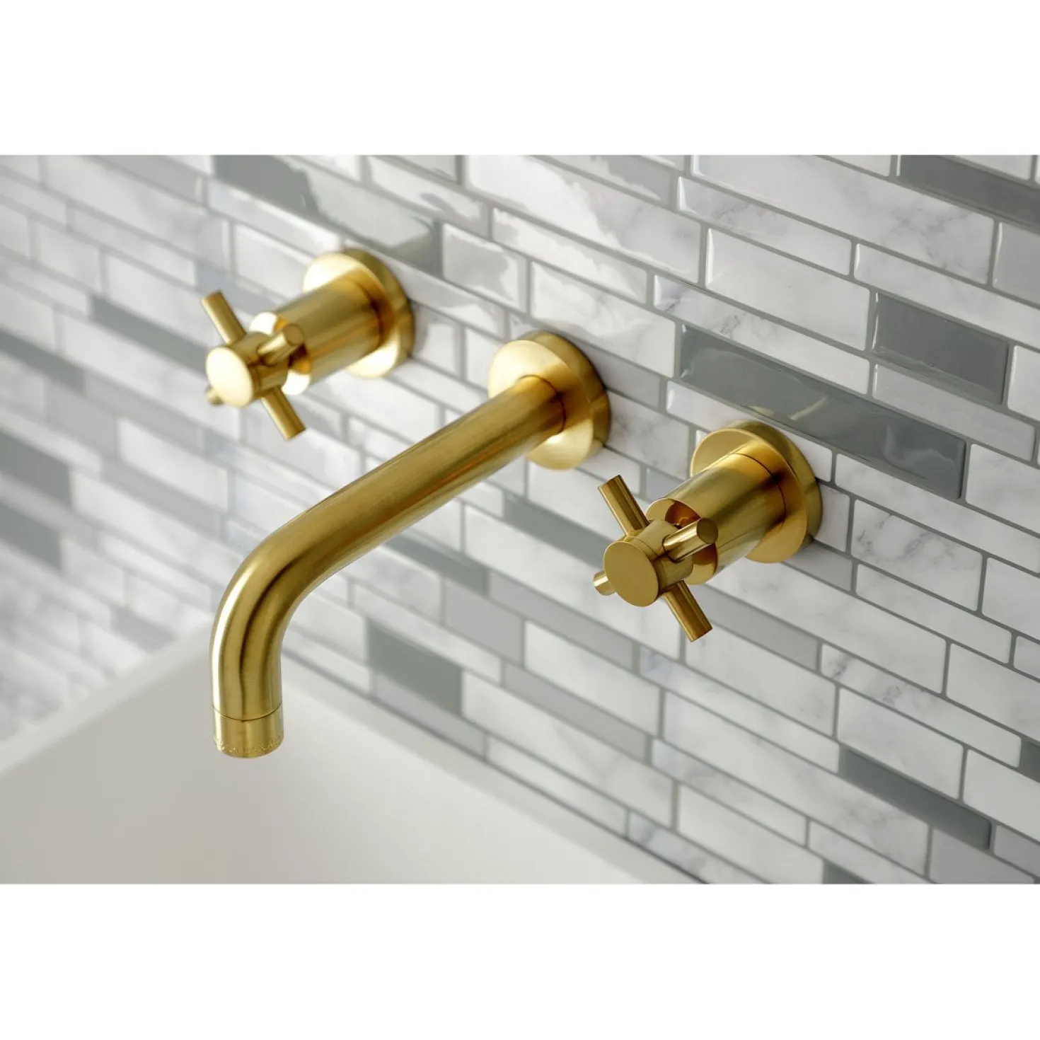 Kingston Brass Concord 2-Handle 3-Hole Wall Mount Bathroom Faucet