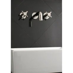 Kingston Brass Concord 2-Handle 3-Hole Wall Mount Bathroom Faucet