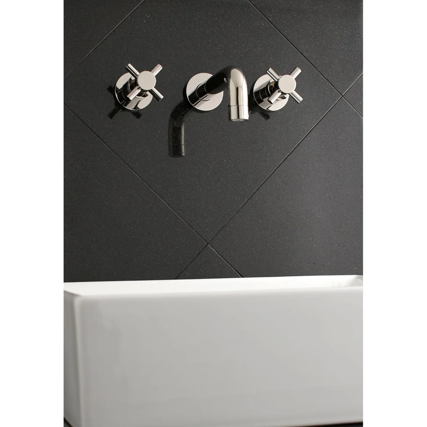 Kingston Brass Concord 2-Handle 3-Hole Wall Mount Bathroom Faucet