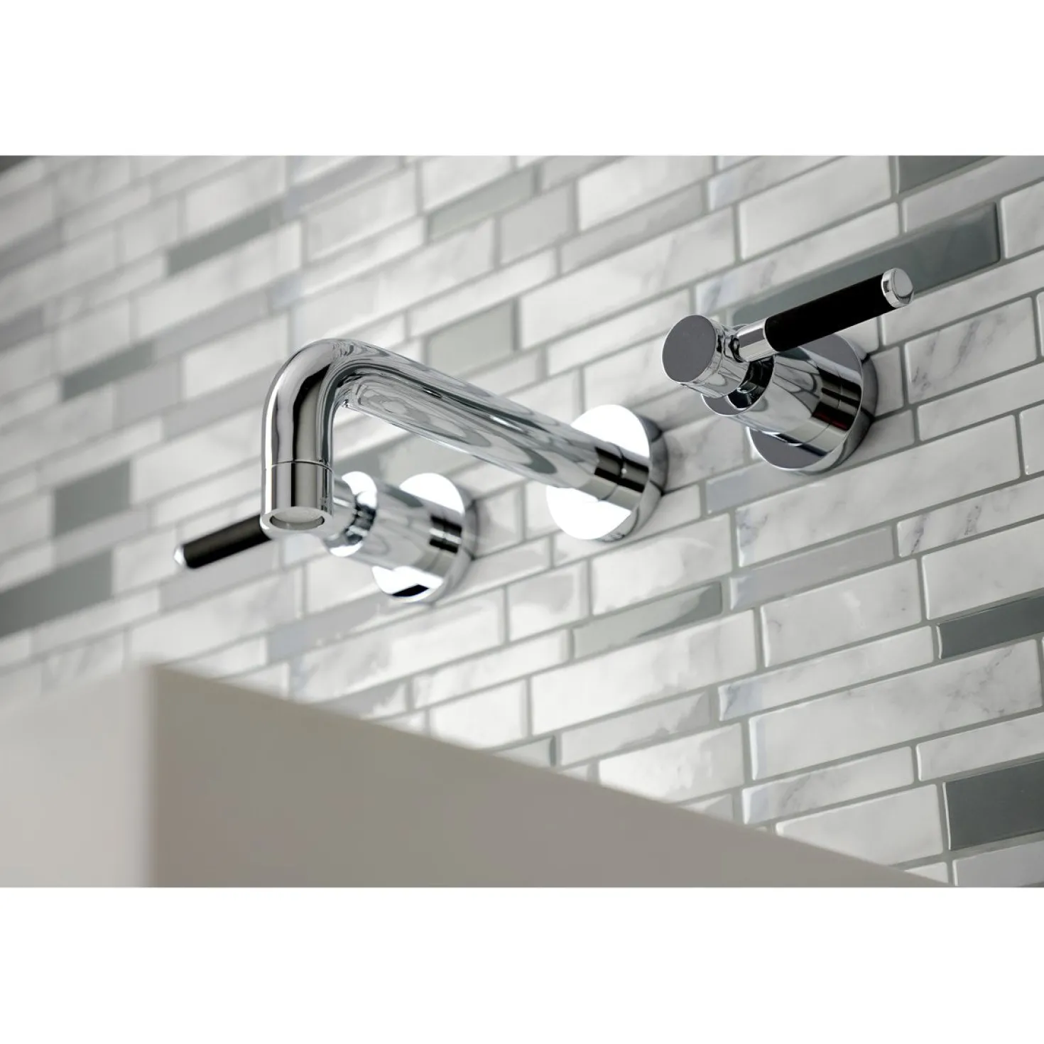 Kingston Brass Concord 2-Handle Wall Mount Bathroom Faucet