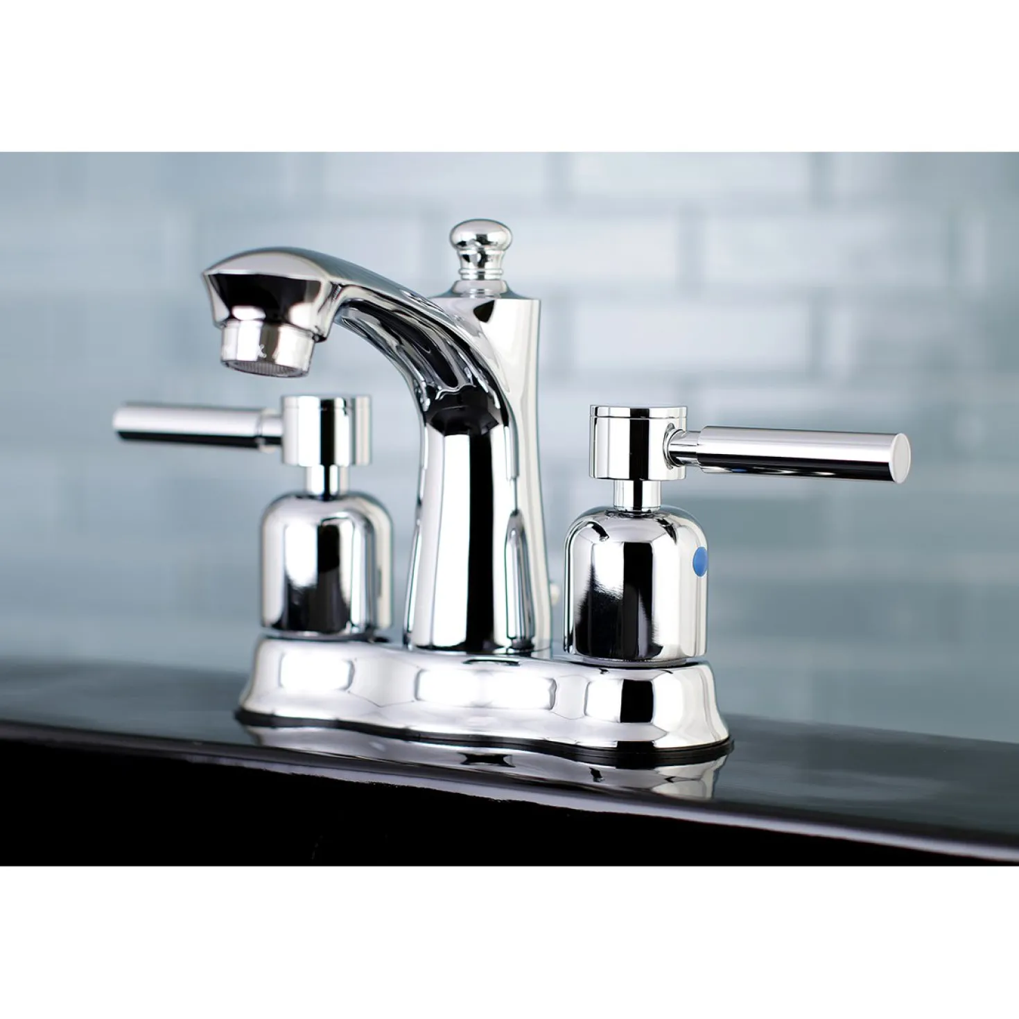 Kingston Brass Concord 3-Hole Deck Mount 4-Inch Centerset Bathroom Faucet