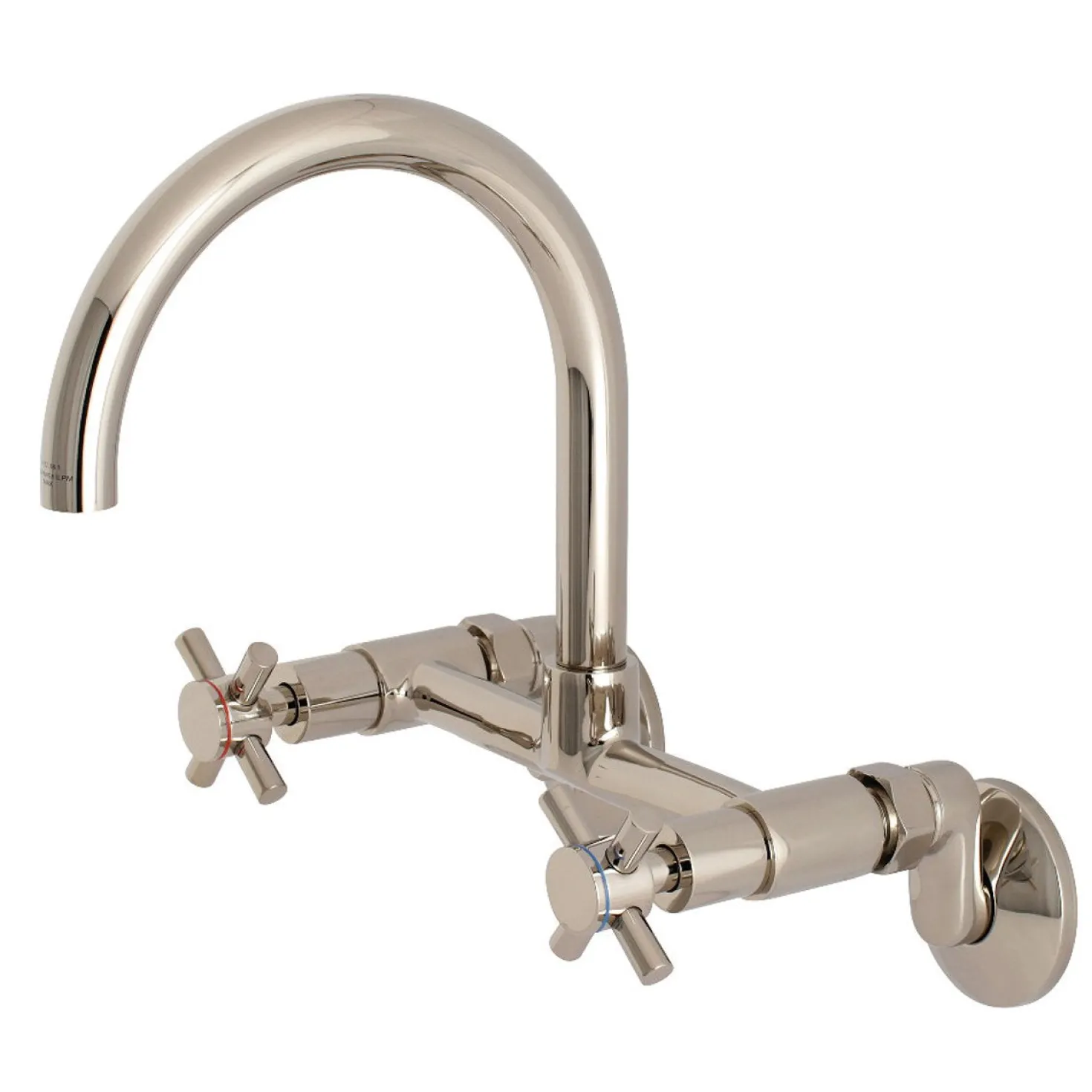 Kingston Brass Concord 2-Hole 8-Inch Adjustable Center Wall Mount Kitchen Faucet