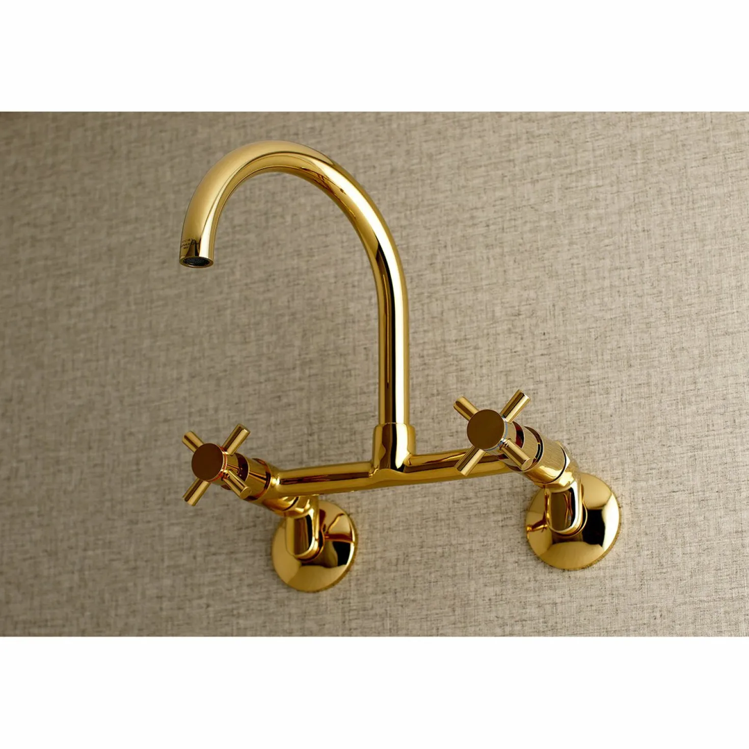 Kingston Brass Concord 2-Hole 8-Inch Adjustable Center Wall Mount Kitchen Faucet