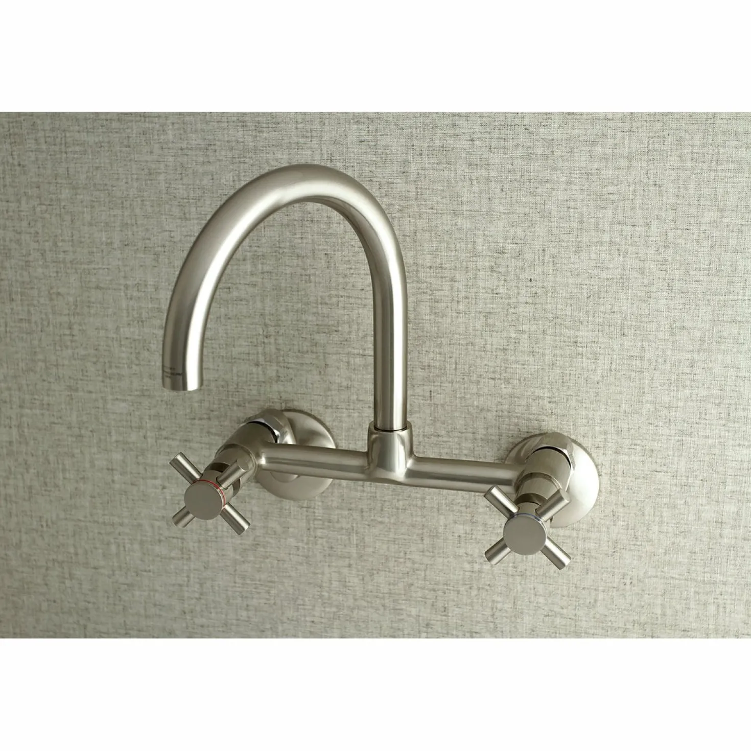 Kingston Brass Concord 2-Hole 8-Inch Adjustable Center Wall Mount Kitchen Faucet