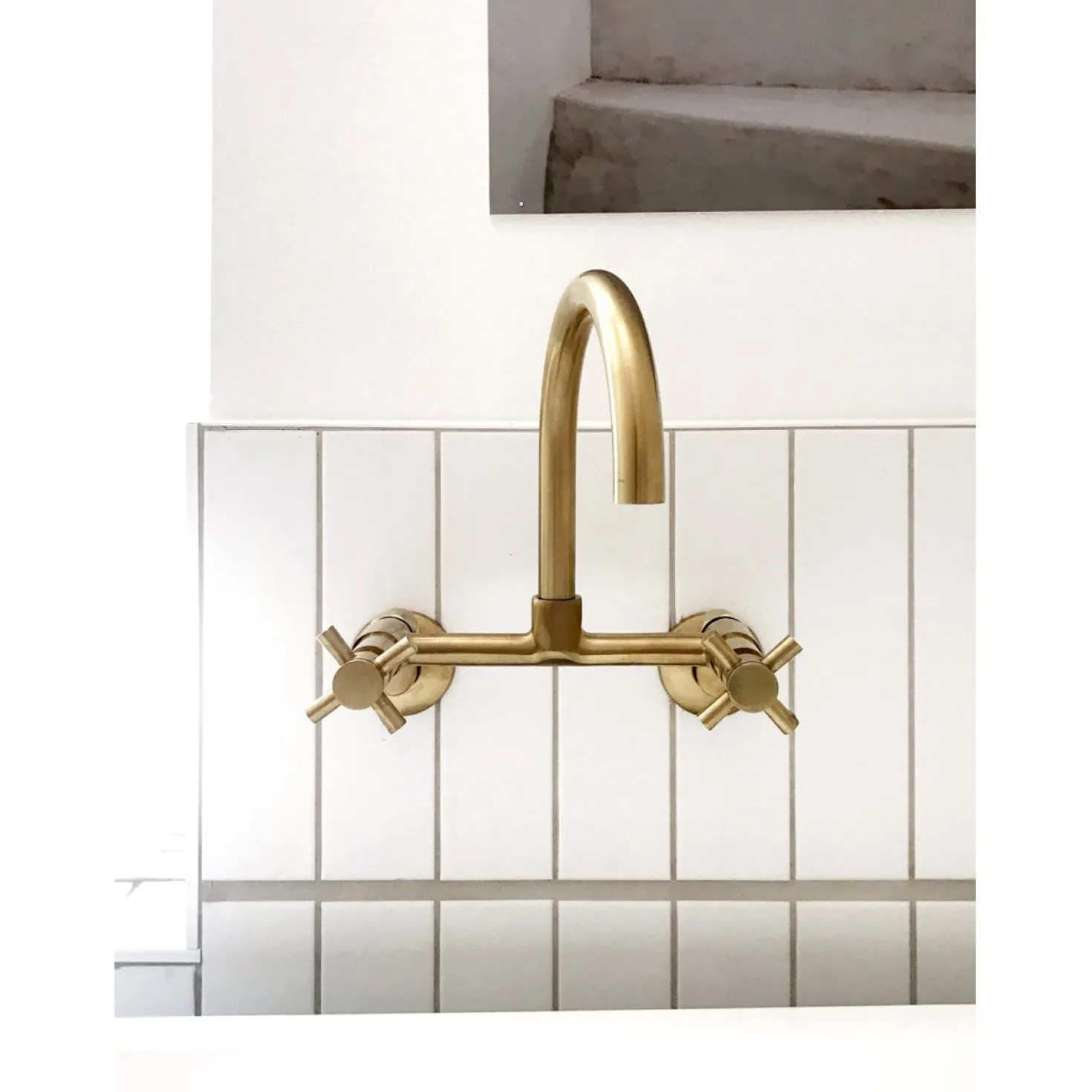 Kingston Brass Concord 2-Hole 8-Inch Adjustable Center Wall Mount Kitchen Faucet