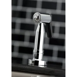 Kingston Brass Concord 4-Hole Two-Handle Bridge Kitchen Faucet with Brass Side Sprayer
