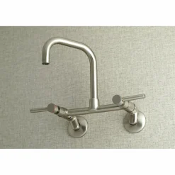 Kingston Brass Concord 8-Inch Adjustable Center Wall Mount 2-Hole Kitchen Faucet
